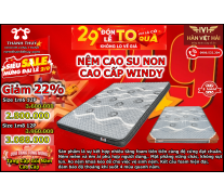 Nệm cao su non cao cấp windy