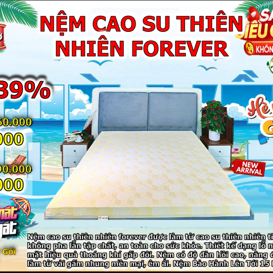 nệm cao su thiên nhiên forever thế linh